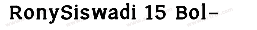  RonySiswadi 15 Bol字体转换